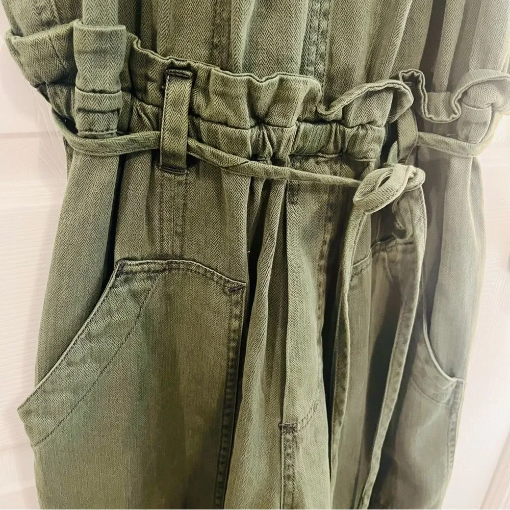 Free People Hearts Run Free Denim Jumpsuit